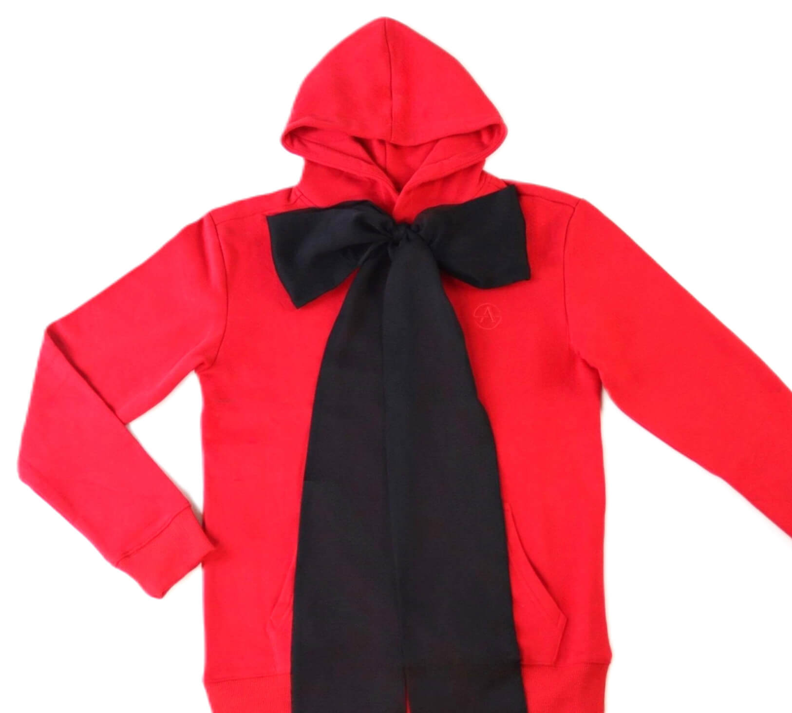 Passion Red with black bow