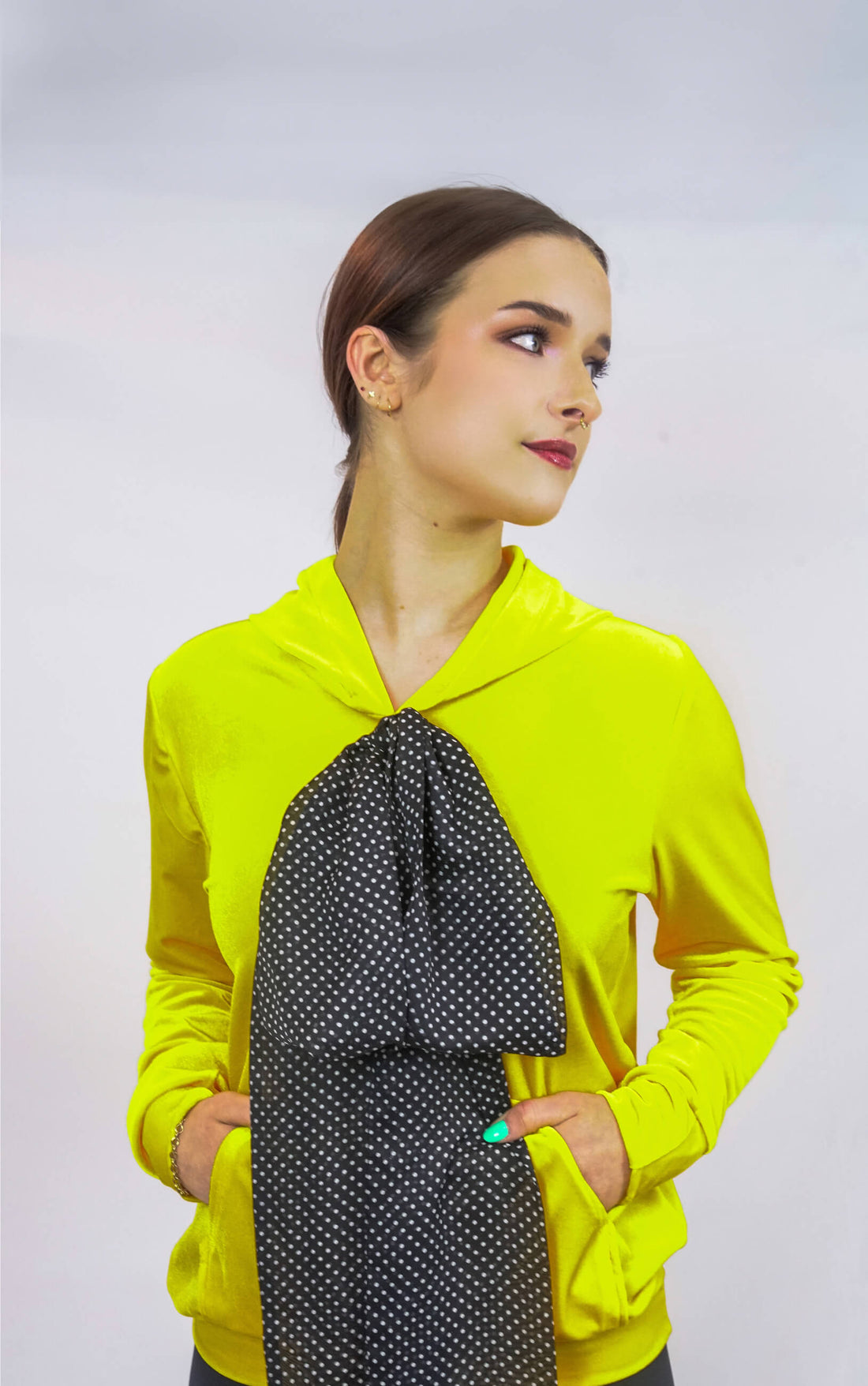 Lit Lemon Yellow with multi bow